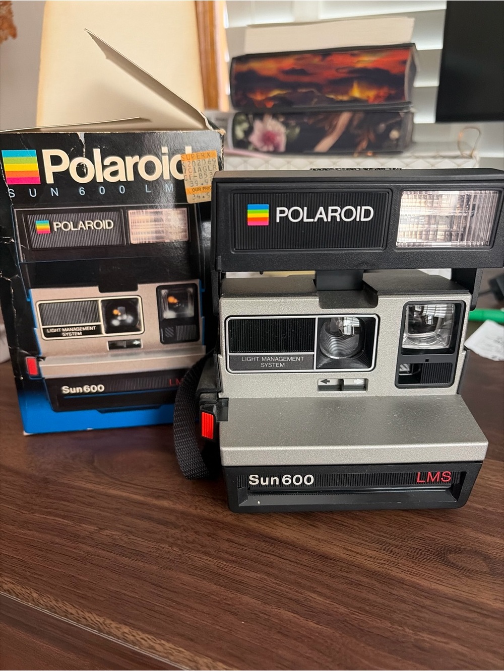 Polaroid Sun 600 LMS Instant Camera - Black & Silver